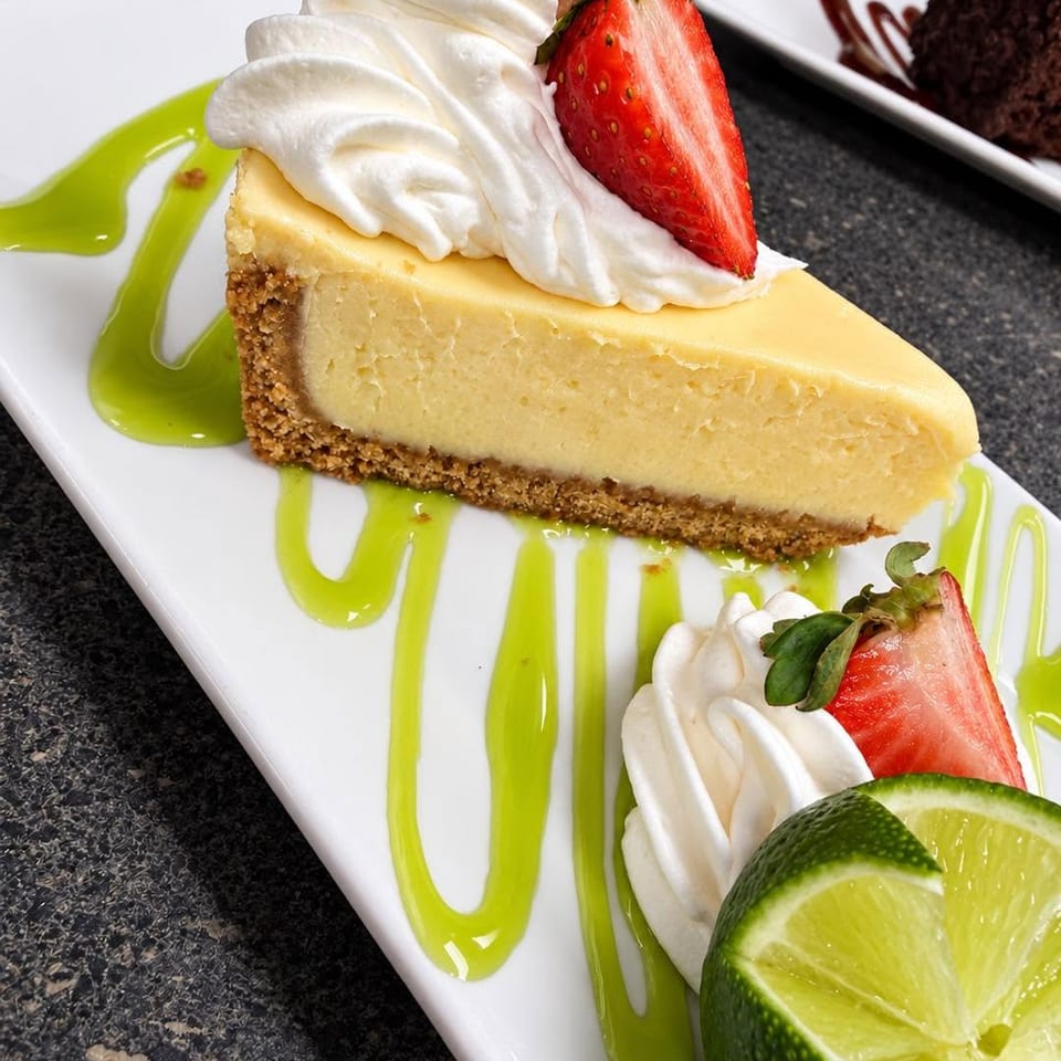 Cheesecake with strawberries and whipped cream