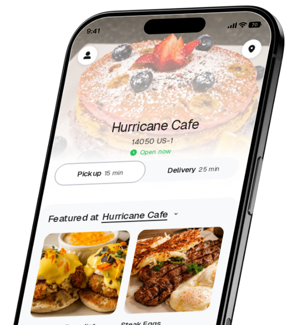Hurricane Cafe app preview