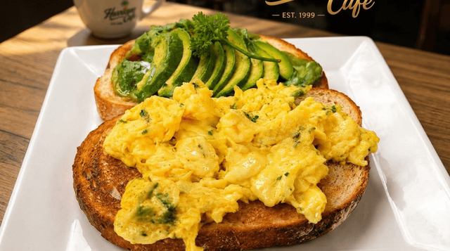 Avocado Toast with 2 Eggs.